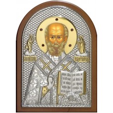 Икона Святитель Николай Чудотворец 14,5 х 20 см гранат