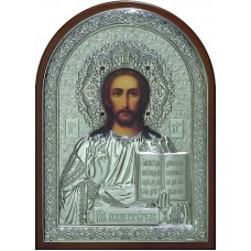 Икона образ Иисуса Христа "Господь Вседержитель" 25 х 34 см гранат