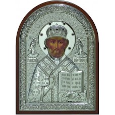 Икона Святитель Николай Чудотворец 25 х 34 см гранат 