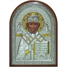 Икона Святитель Николай Чудотворец 25 х 34 см гранат