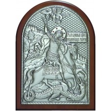 Икона Святой Великомученник Георгий Победоносец 14,5 х 20 см гранат