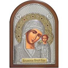 Икона Богородицы Казанская 14,5 х 20 см гранат