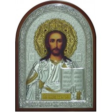 Икона образ Иисуса Христа "Господь Вседержитель" 25 х 34 см гранат